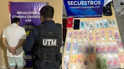 Le robaron mientras trabajaba y lo que encontraron en el sospechoso dejó en evidencia el modus operandi