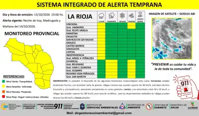 La Rioja bajo alerta: qué zonas se llevan la peor parte y hasta cuándo dura