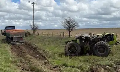 Un tractor y un camión chocaron en la RP 18: un hombre de 37 años no sobrevivió