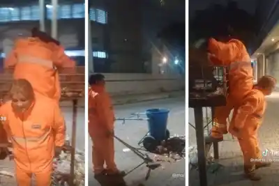 Una trabajadora se agachó para sostener a su compañera: la escena que nadie ve en las calles de Santiago