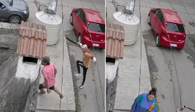 Iban caminando a su casa y terminaron acorralados por un machete: la secuencia que quedó filmada en Tucumán