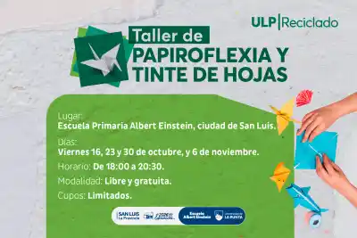 El taller gratuito de papiroflexia que usa tintas de plantas nativas para plegar papel reciclado