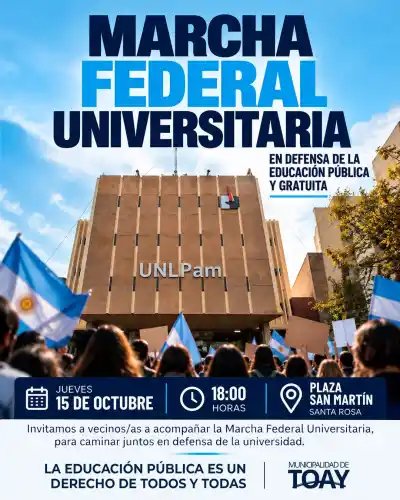 Rojas llama a marchar en Santa Rosa y pide cuidar la universidad pública