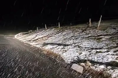 El video que sorprendió en Tucumán: nieve en plena primavera
