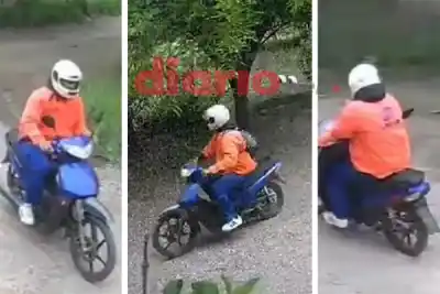 Video vecinal en San Esteban: moto azul, campera naranja y una seguidilla de robos