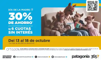 Día de la Madre en Chubut: la promoción del banco que deja $15.000 en el bolsillo