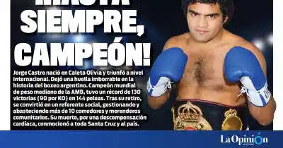 El boxeador que ganó 130 peleas y eligió volver a Caleta Olivia para ayudar en los comedores