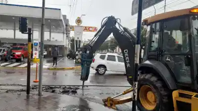 Media calzada en Alvear y Senador Pérez: los boxes que quedan fuera de servicio