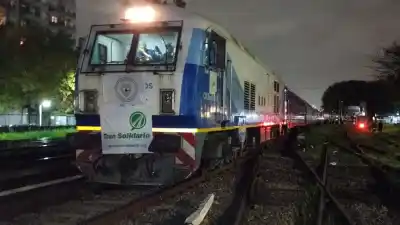El Tren Solidario ya rueda hacia San Juan: el momento que Albardón no vive desde hace 57 años