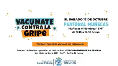 Vacunan contra la gripe en pleno centro y hay un horario clave para los que no pueden ir entre semana
