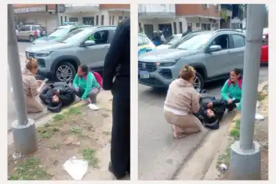 Cruzaba en pleno centro de Corrientes y una camioneta la embistió: terminó internada