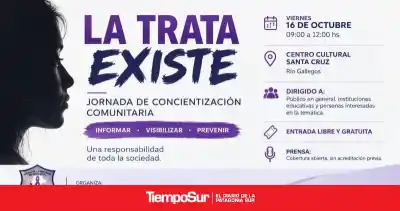 Santa Cruz se prepara para una jornada clave sobre trata: qué señales pueden salvar a una víctima
