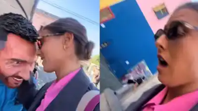Se acercó a lo que creía que era una estatua y lo que sucedió después la dejó sin palabras