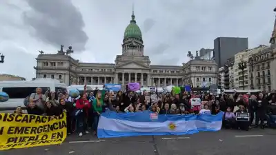 Esperaron bajo la lluvia, pero los diputados nunca bajaron: el grito del colectivo de discapacidad