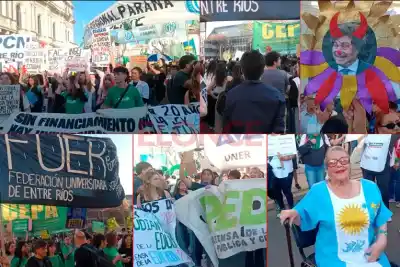 La marcha universitaria copó Paraná: la historia del estudiante que viaja desde el interior para estudiar