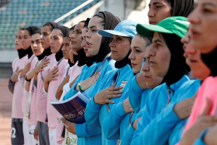 Jugaodras de la selección iraní de fútbol. Foto EFE/NYEIN CHAN NAING