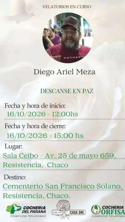 Murió Diego Meza, el último de los mellis de Villa Itatí: el barrio se despidió con fuego