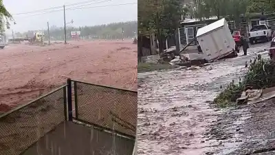 Añelo: la tormenta que empezó como llovizna y obligó a abrir las compuertas del canal de riego