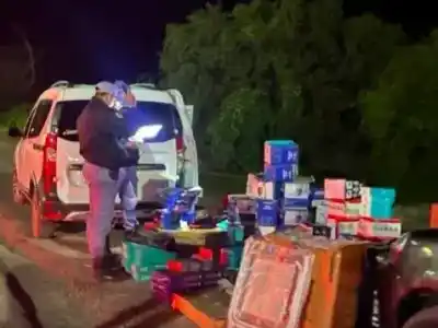 Dos utilitarios volvían de madrugada: lo que llevaban adentro no tenía papeles