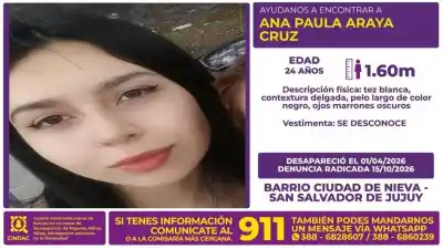 Desapareció en abril en Ciudad de Nieva y la denuncia recién se hizo ahora: buscan a Ana Paula