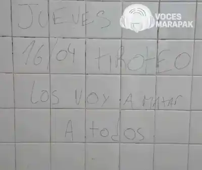 Una amenaza escrita en los baños de una escuela desató el pánico y un operativo de seguridad
