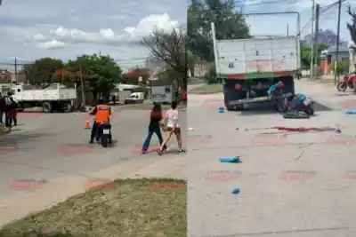 Un albañil volvía a su casa en moto: lo que pasó en el cruce de Pioneros y Santiago Corvalán