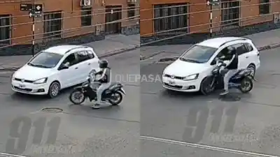 Iba en moto por San Juan y Esteco, el casco voló por el aire y quedó tendida a centímetros de la rueda