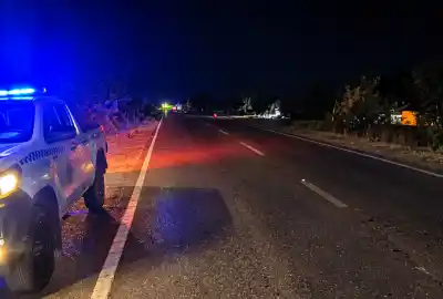 Un pibe de 13 años manejaba una moto en la ruta y terminó internado en el Niño Jesús