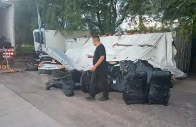 Un camión de encomiendas fue detenido y lo que encontraron dentro dejó perplejos a los agentes