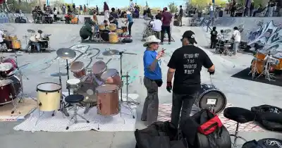 El Indio Solari convoca a 115 bateristas en Roca: el número que nadie esperaba en el skatepark