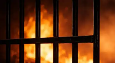 Le llevó comida a la comisaría, pero la requisa terminó con ella detenida y su pareja prendiendo fuego un colchón
