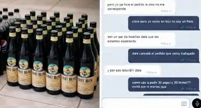 Un pedido de 30 gaseosas y 30 fernets desató una batalla entre cliente y repartidor: lo que dijo el trabajador dejó a todos en shock