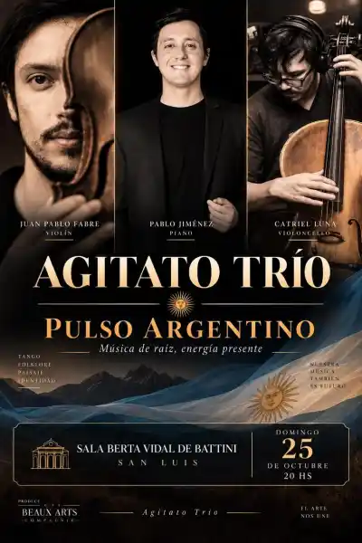 El violinista de Agitato Trío vuelve a San Luis con un apellido que pesa en la cultura local