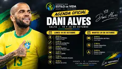 Dani Alves llega a Salta: el inesperado motivo que lo trae dos días
