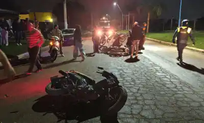Dos motos chocaron en La Florida y los tres ocupantes terminaron internados en el Padilla