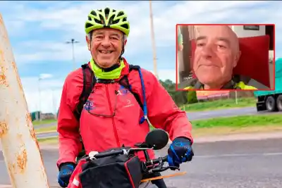 Pedaleó 120 km con una prótesis de cadera y cuatro cirugías en la columna: el reto que se impuso el crespense