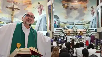La cruz se desprendió en plena misa: la primera foto de la parroquia tras la tragedia