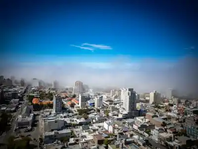 El cerro Chenque desapareció de la vista: el manto que cubrió Comodoro en pleno octubre