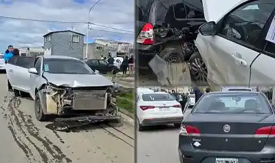 Cinco autos chocaron en el barrio AGP: a uno de los conductores le dio positivo el test de alcoholemia