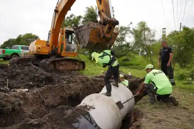 Corrientes: 10 tubos gigantes bajo la Ruta 5 para frenar las inundaciones