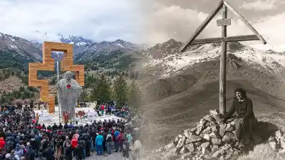 Una maestra sola junto a una cruz de palo: 56 años después, mirá lo que se levantó en ese mismo cerro
