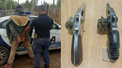 Le usurpó el terreno a una anciana y la amenazó con un revólver: en la huida, escondió las armas en un lugar insólito