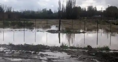 Malargüe bajo el agua: el barrio donde confluyen acequias, colectores y desagües