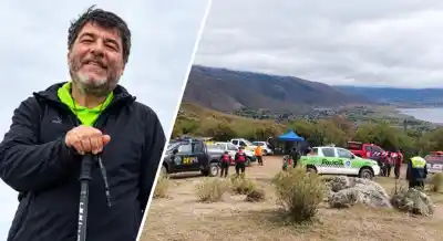 A 3.180 metros, el cerro donde buscan a Raúl Moyano sumó un campamento y perros de dos provincias