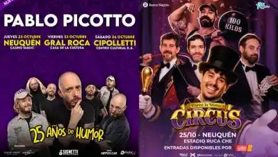 Neuquén se llena de shows: risas, Serú Girán y streamers en cuatro noches seguidas