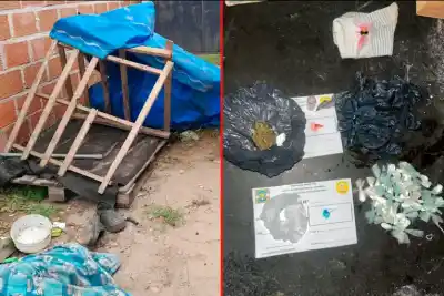 Fueron a buscarlo por una desobediencia y lo hallaron durmiendo debajo de una pileta de lona