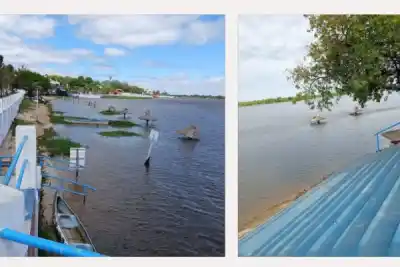 El río Corriente sube 12 centímetros por día y Esquina ya mira el nivel del agua