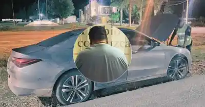Lo interceptaron en un Mercedes de lujo y lo que encontraron en su DNI dejó helados a los agentes