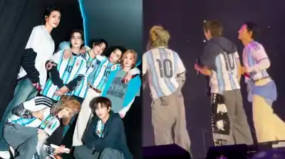 Se puso la camiseta de la Selección y habló en español: el momento de BTS que hizo estallar La Plata