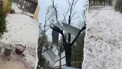 El granizo les destrozó los techos y una familia tuvo que salir de su casa